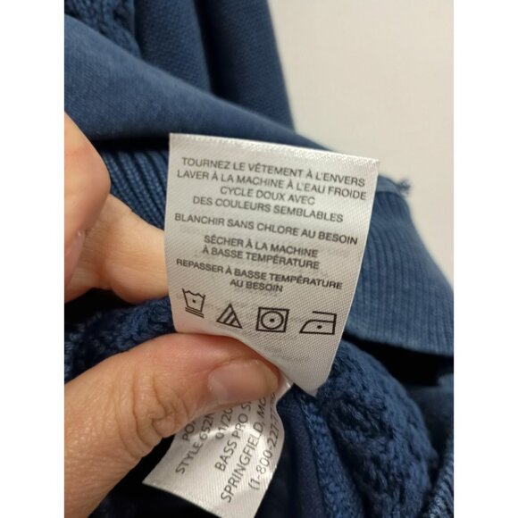 Natural Reflection Womens BOHO Sweatshirt Medium Blue Cable Knit Boxy Pullover - Picture 8 of 11